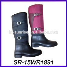 sexy rain boot lady waterproof boot pu upper pvc boot